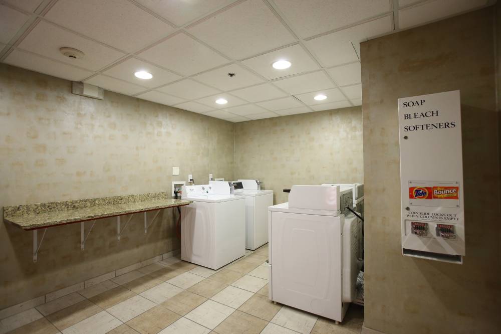 Coin operated laundry as well as dry cleaning are 